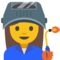 Woman Factory Worker emoji on Google